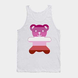 Lesbian Flag Bear Pride Tank Top